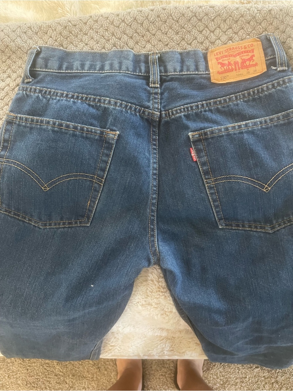 Levi's Blue Denim Jeans with Classic Back Pockets
